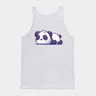 Cute panda sleeping cartoon illustration Tank Top